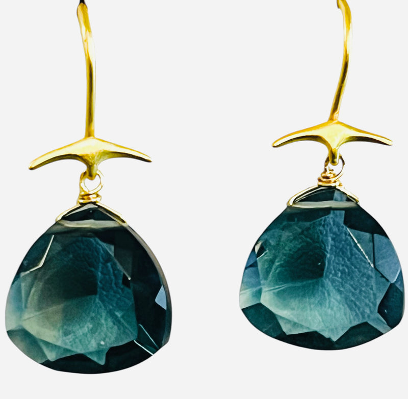 Mermaid (Fish Tail) Earring - 9 Gemstone Options