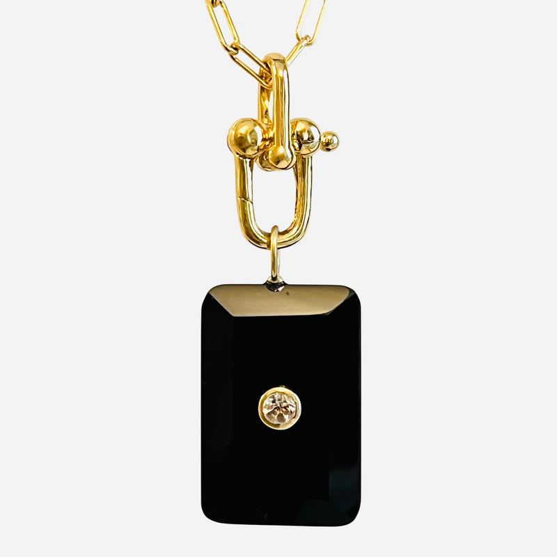 Toronto Black Onyx Pendant Necklace