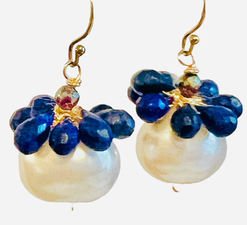Delray Pearl Earring - 11 Gemstone Options