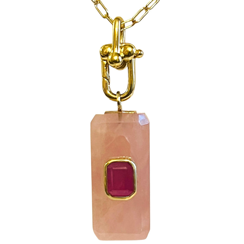 Cambridge Rose Quartz Pendant Necklace