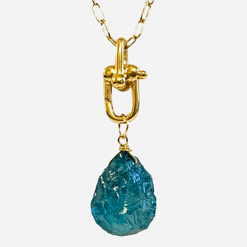 Hathaway Blue Topaz Pendant Necklace