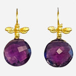 Bee Earring - 7 Gemstone Options