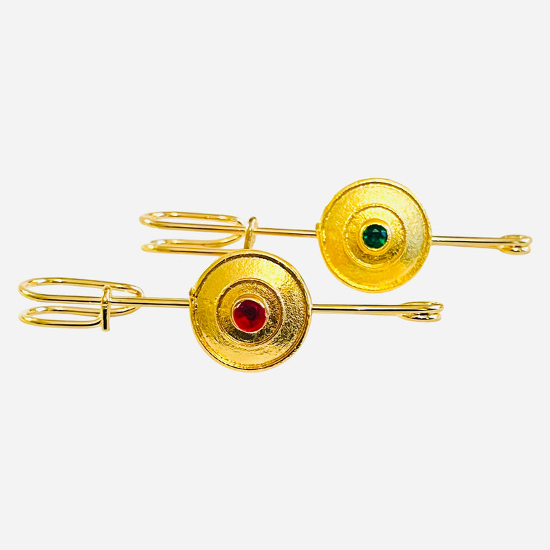 Colorful Disk Brooches
