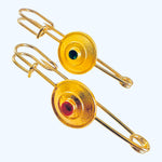 Colorful Disk Brooches