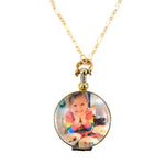 Crystal Locket Pendant Necklace - (2 Metal Options)