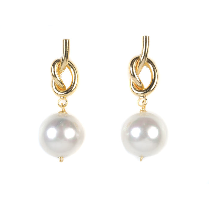 Knot Pearl Earring