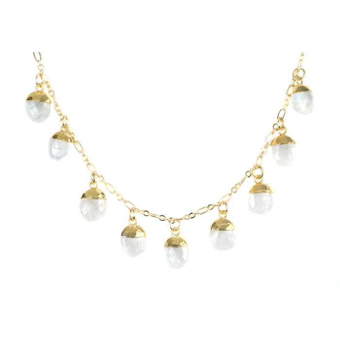 Kyle Necklace - (10 Gemstone Options)