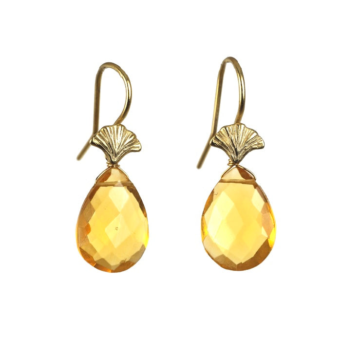 Shell Earring - (6 Gemstone Options)
