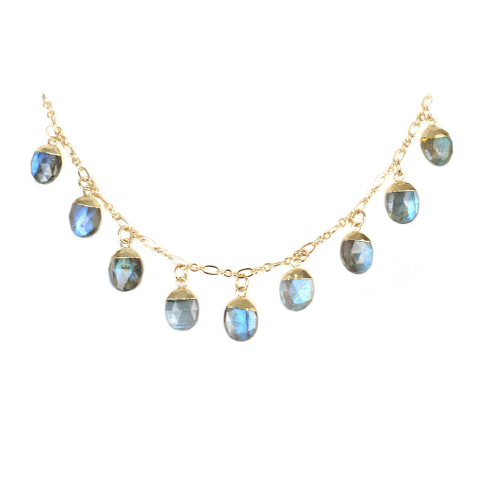 Kyle Necklace - (10 Gemstone Options)