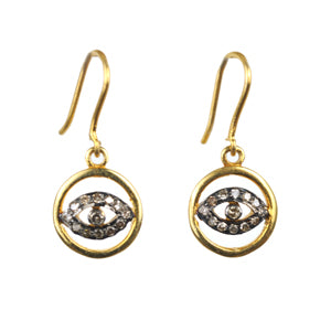 Golden Eye Diamond Earring