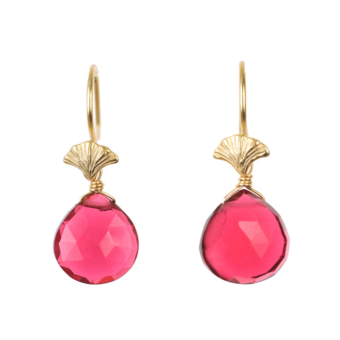 Shell Earring - (6 Gemstone Options)