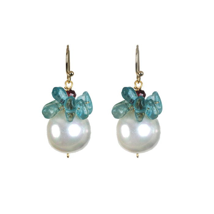 Delray Pearl Earring - 11 Gemstone Options