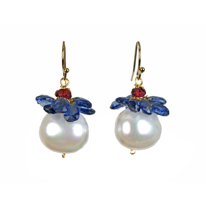 Delray Pearl Earring - 11 Gemstone Options