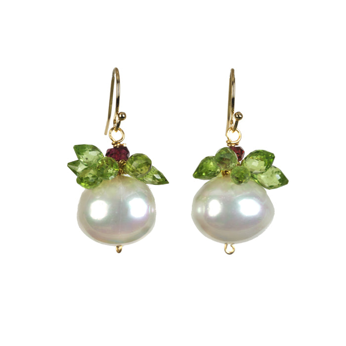 Delray Pearl Earring - (8 Gemstone Options)