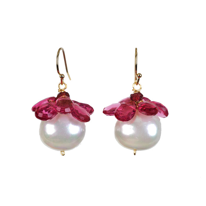 Delray Pearl Earring - 11 Gemstone Options