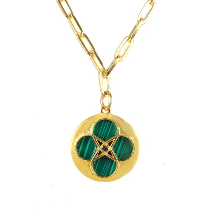 Lucky Clover Gold Pendant Necklace