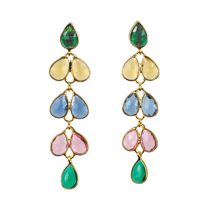 Mia Gold Earring - 11 Gemstone Options