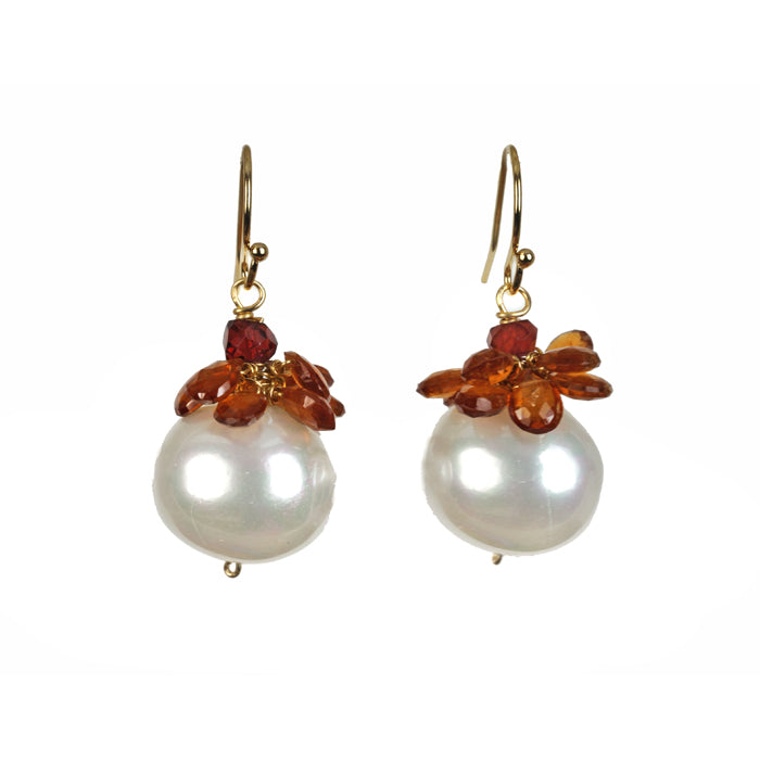 Delray Pearl Earring - (8 Gemstone Options)