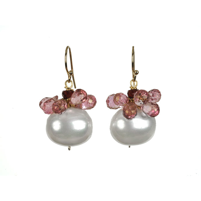 Delray Pearl Earring - 11 Gemstone Options