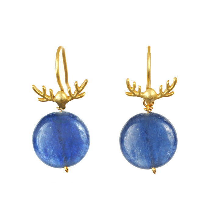 Antler Earring - (5 Gemstone Options)