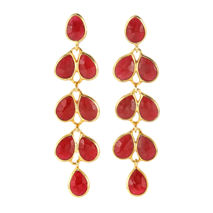 Mia Gold Earring - 11 Gemstone Options