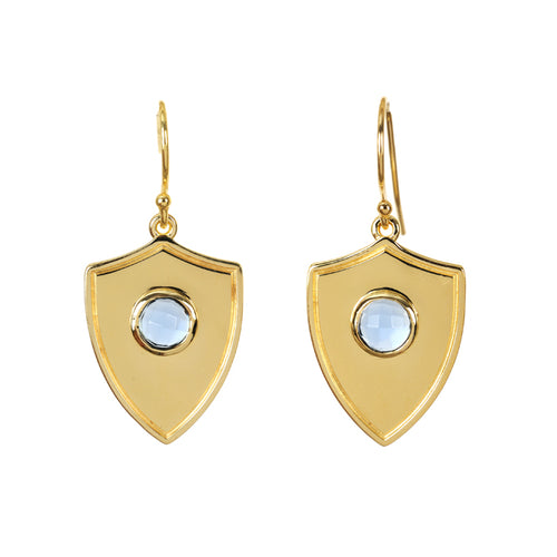 Protective Shield Earring - (12 Birthstone Options)