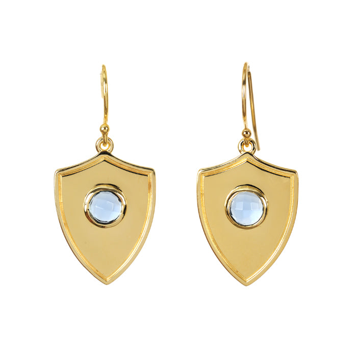 Protective Shield Earring - (12 Birthstone Options)