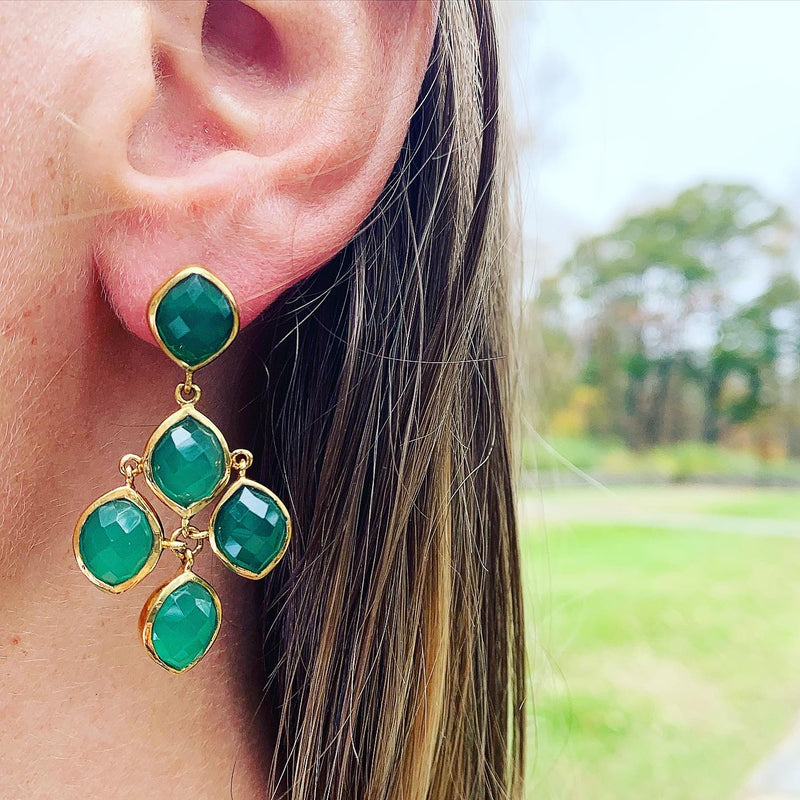 Katya Earring - (10 Gemstone Options)