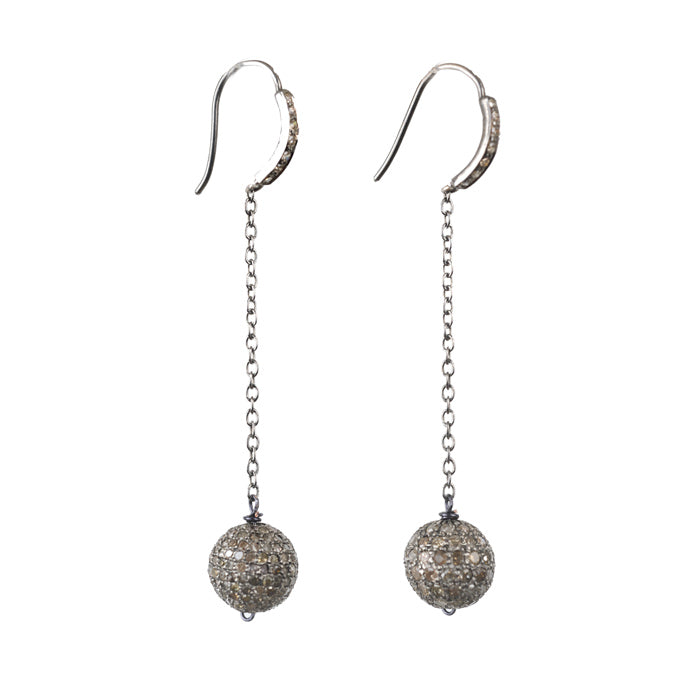 Planet Pave Diamond Earring