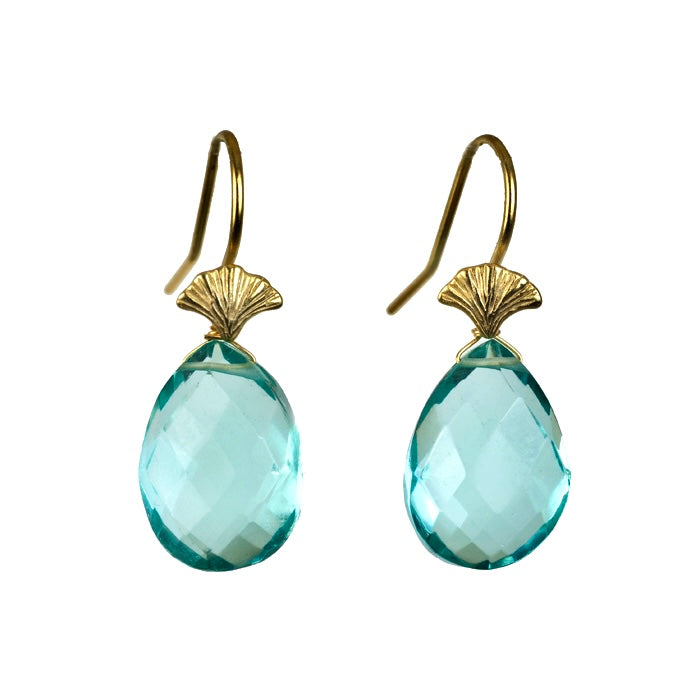 Shell Earring - (6 Gemstone Options)