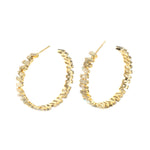 Thea Hoop Medium Earring - (13 Gemstone Options)