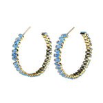 Thea Hoop Medium Earring - (13 Gemstone Options)