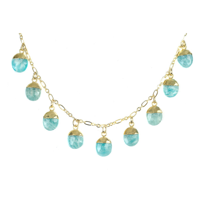 Kyle Necklace - (10 Gemstone Options)