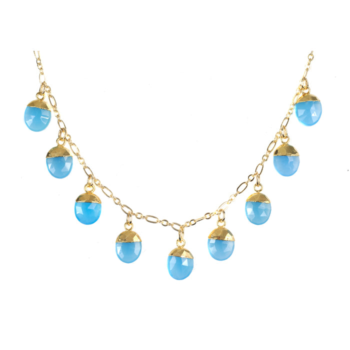 Kyle Necklace - (10 Gemstone Options)