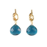Knot Gemstone Earring - 4 Stone Options