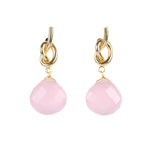 Knot Gemstone Earring - 4 Stone Options