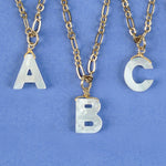 Initial Pearl Necklace - (26 Letter Options)