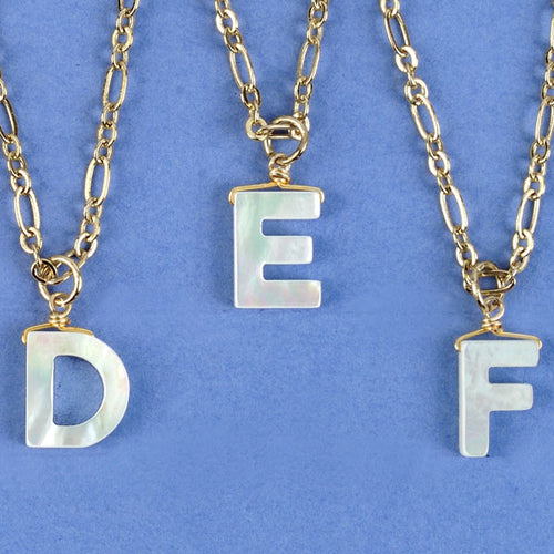 Initial Pearl Necklace - (26 Letter Options)