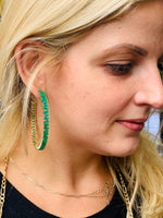 Thea Hoop Large Earring (4 Gemstone Options)