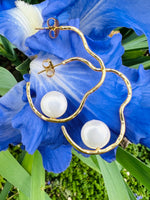 Cassidy Pearl Hoop Earrings