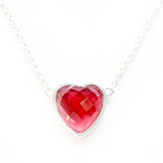 Heart Pendant Necklace (12 Birthstone Options)