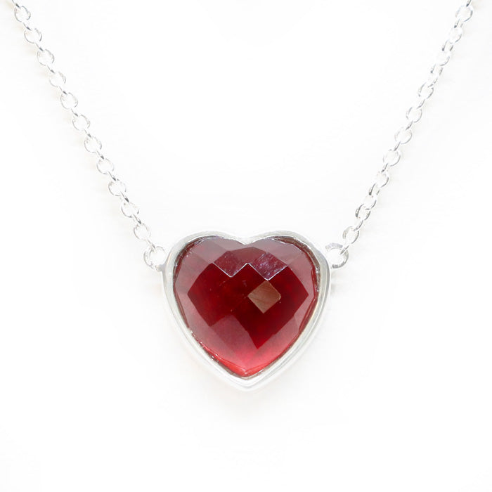 Heart Pendant Necklace (12 Birthstone Options)