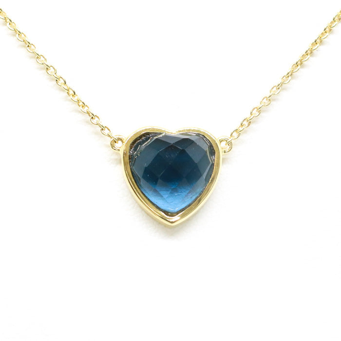 Heart Pendant Necklace (12 Birthstone Options)