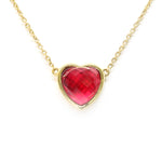 Heart Pendant Necklace (12 Birthstone Options)