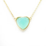 Heart Pendant Necklace (12 Birthstone Options)