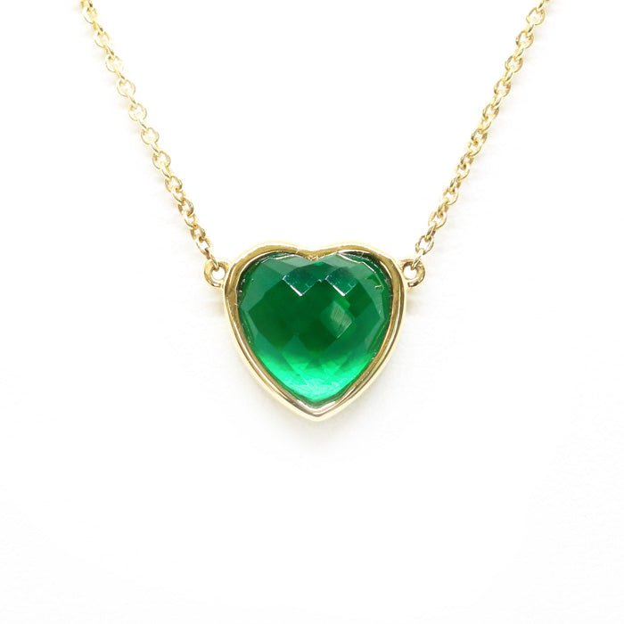 Heart Pendant Necklace (12 Birthstone Options)