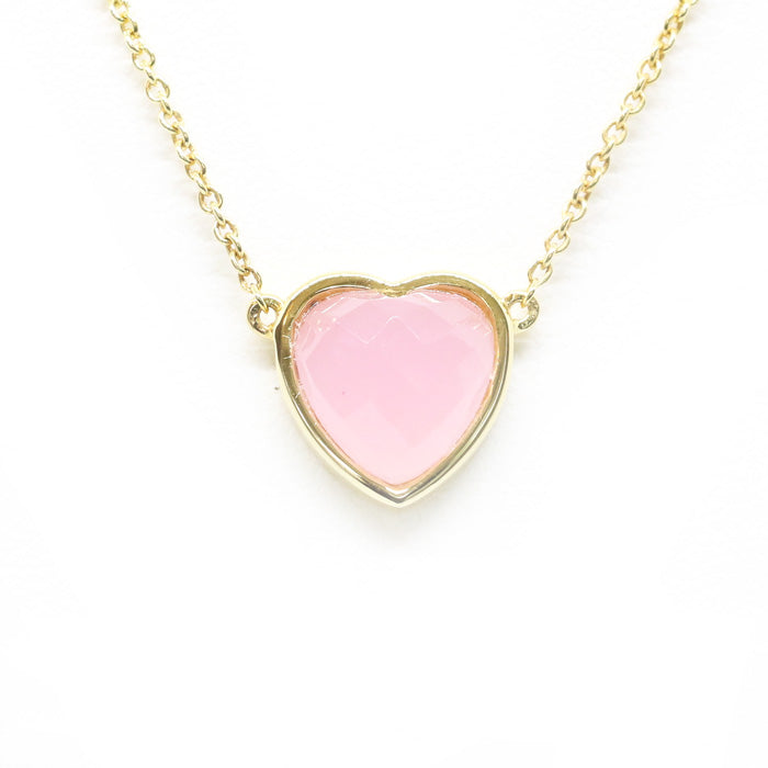 Heart Pendant Necklace 12 Birthstone Options Sissy Yates Designs