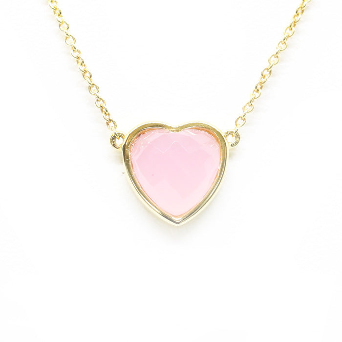 Heart Pendant Necklace (12 Birthstone Options)