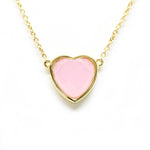 Heart Pendant Necklace (12 Birthstone Options)