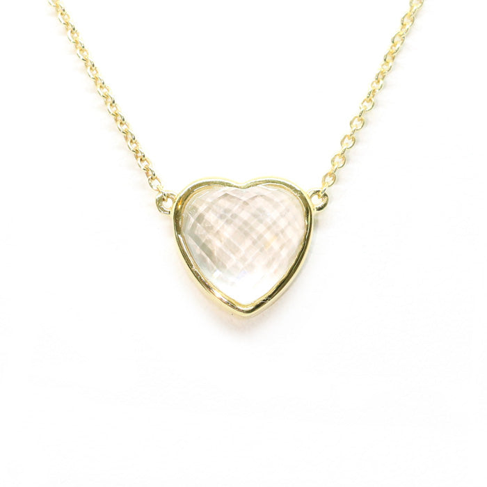 Heart Pendant Necklace 12 Birthstone Options